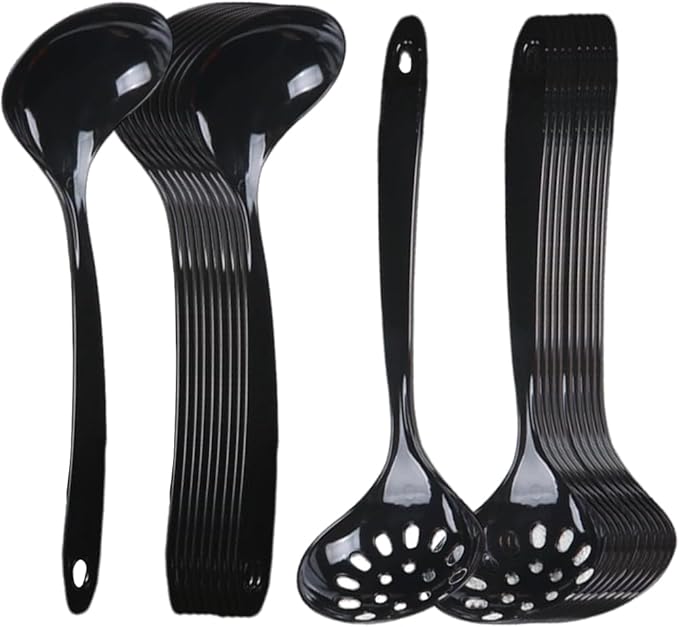 Large Plastic Serving Spoons, Disposable Heavy Duty Serving Spoons, Long Handle by OULIGET