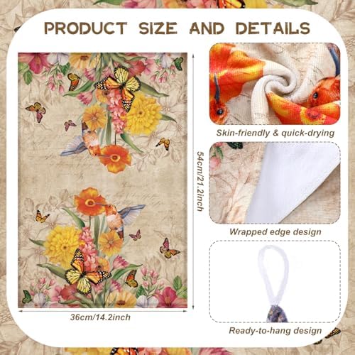 SiliFine 12 Pcs Summer Hummingbird Kitchen Accessories Set