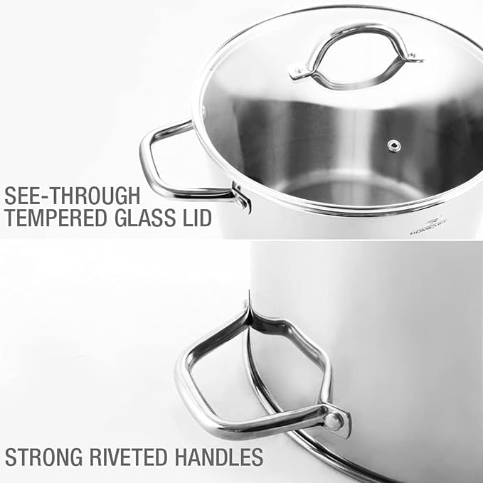 HOMICHEF Commercial Grade LARGE STOCK POT 20 Quart - Image 6