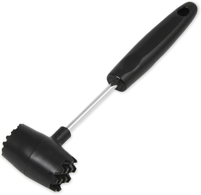 Chef Craft Select Meat Tenderizer, 9.5 inch, Stainless Steel/Black by ChefCraft