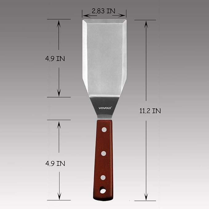 Professional Metal Spatula for Cast Iron Skillets and Flat Top Grills, Full - Image 7