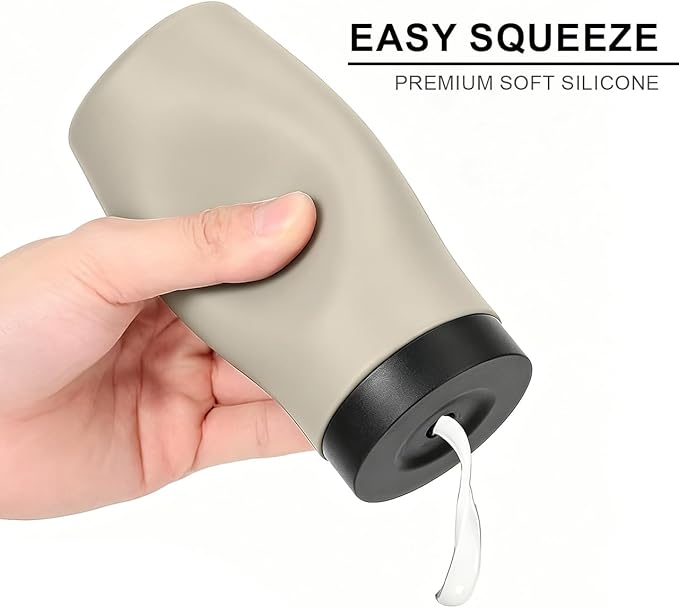 Silicone Dish Soap Dispenser, 8 Oz Refillable Squeeze Bottle, Leakproof - Image 3