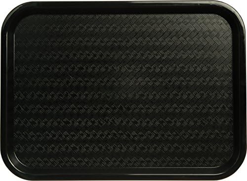 Carlisle FoodService Products Café Cafeteria Tray, Fast Food Tray for Restaurant or Commercial Use, 12" x 16", 24 Count, Black