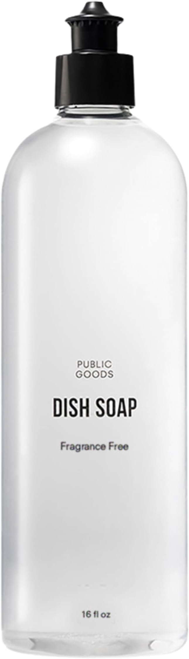 Public Goods Natural Fragrance Free Dish Soap | Kitchen Soap | Plant-Based & Vegan Friendly | Clear Dish Detergent Liquid | Concentrated Formula | Made in USA | 16 Fl Oz