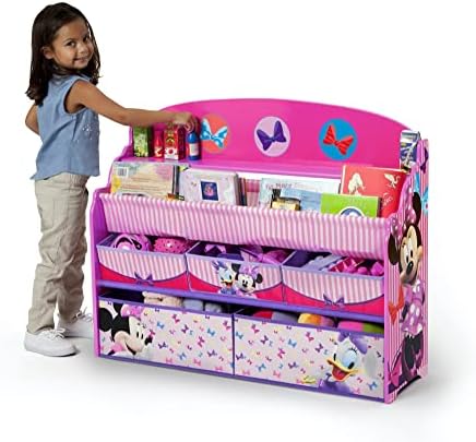 Delta Children Deluxe Book & Toy Organizer, Disney Minnie Mouse
