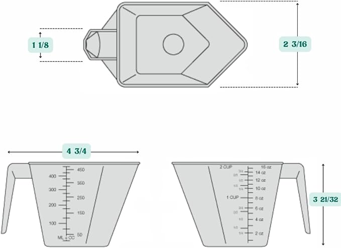 2 Cup Long Handle Scoop for Coffee, Protein Powder, Pet Food, Grains and Dry - Image 2