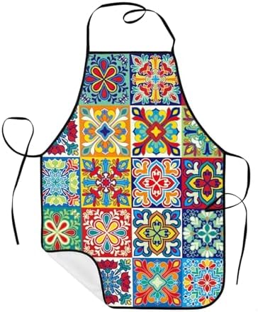 Sigouyinei Waterproof Kitchen Apron For Women Men Soft Bib Work With Pocket