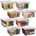 ClearSpace Plastic Storage Bins with Lids, Pantry Organizer, XL, 8 Pack