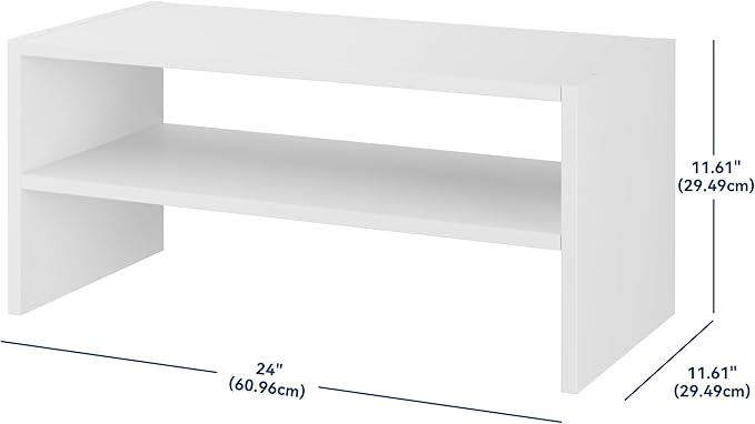 Whitmor Wood Stackable 2-Shelf Shoe Rack, 24 inches - Image 3