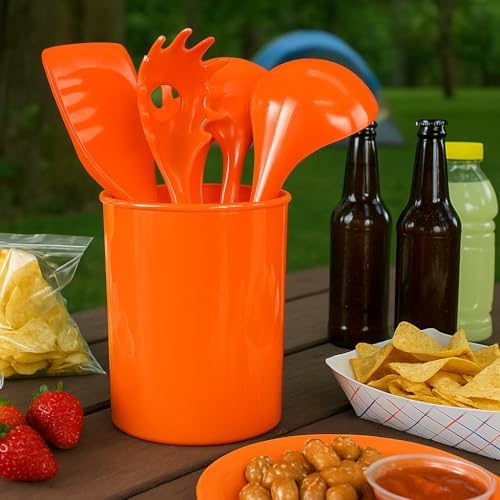 Calypso Basics by Reston Lloyd Plastic Utensil Holder, Orange