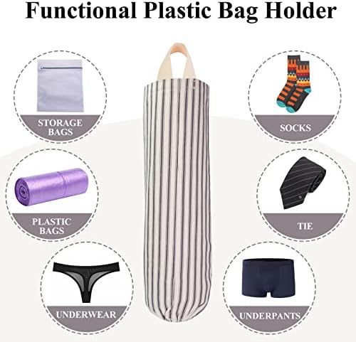 TOGETRUE Plastic Bag Holder, Wall Mount Grocery Bag Holder, Reusable Trash Bags Organizer for Home Kitchen Pantry Decor (Black)