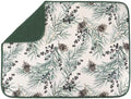 S&T INC. Dish Drying Mat, 18" x 24", XL, Green Pinecones
