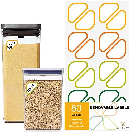 Removable Expiration Date Labels for Food Containers, Waterproof Food Storage Labels for Deli Containers, Best By Pantry Label, Freezer Refrigerator Label, Write On Kitchen Organization Label