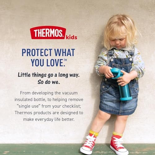 THERMOS FUNTAINER Water Bottle with Straw, Stitch, 12 Ounces (Pack of 6)