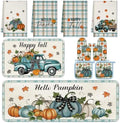 Fanfanwin 10 Pcs Fall Thanksgiving Pumpkin Kitchen Decor Set