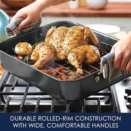 Rachael Ray Nonstick Roasting Pan with Rack