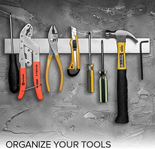Modern Innovations Magnetic Knife Holder for Wall and Fridge - 18" Knife Magnetic Strip, Magnet Kitchen Knife Holder and Rack, Stainless Steel Magnetic Knife Bar for Kitchen Utensils