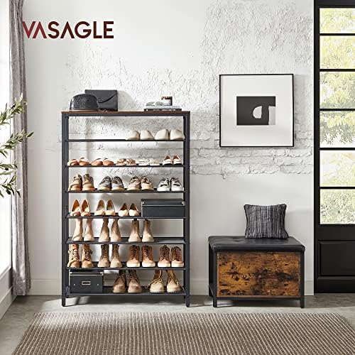 VASAGLE 8-Tier Shoe Rack, 32-40 Pairs, Metal Mesh