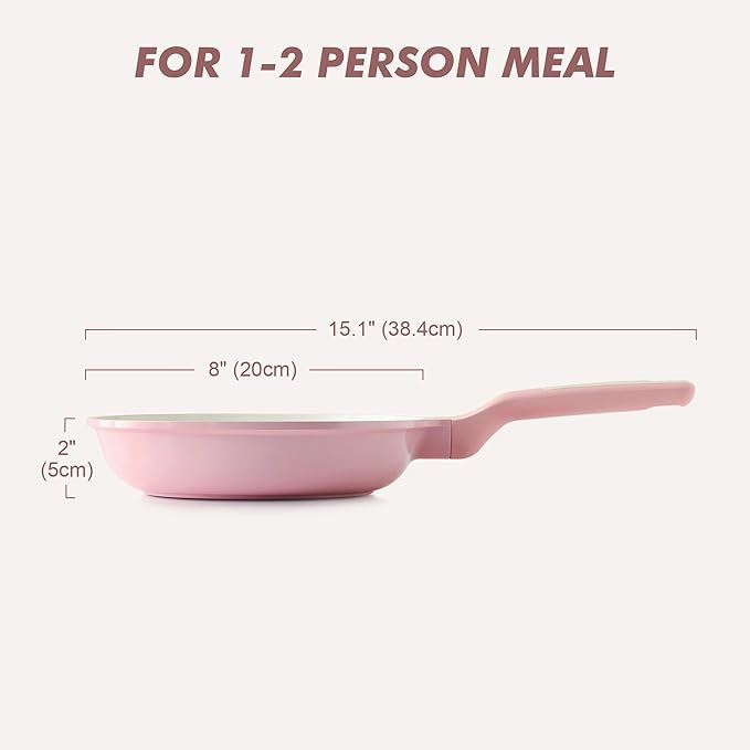 SENSARTE Nonstick Ceramic Frying Pan 8-Inch, Healthy Non Toxic Skillet - Image 7