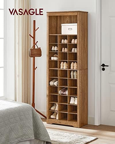 VASAGLE Tall Shoe Storage Cabinet, 10‑Tier, Holds Up to 30 Pairs of Shoes
