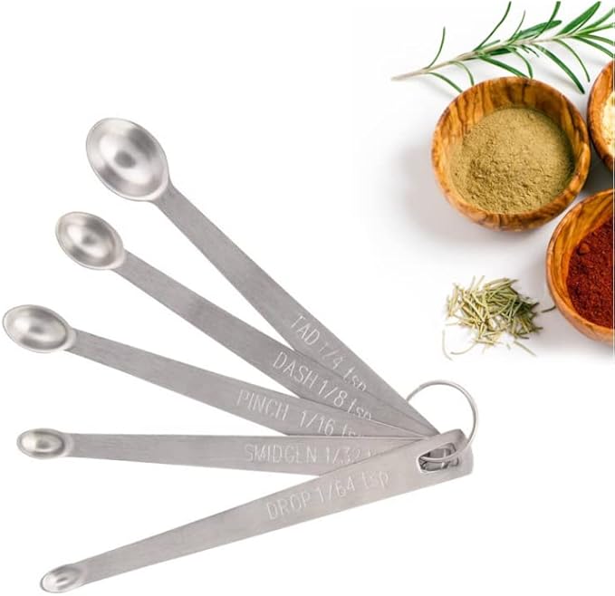 LIUSM Mini Measuring Spoons Set, Stainless Steel Measuring Spoons Set - Image 3