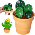 Cactus Measuring Spoons Set in Pot, Cute Ceramic Measuring Cups