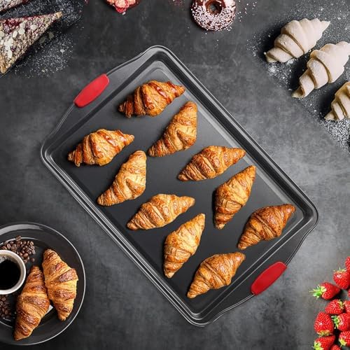 Eatex Baking Sheet Set, 3 Piece Baking Pans Set, Cookie Sheets for Baking