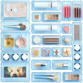 Vtopmart 25 Pack Plastic Drawer Organizers with Non-slip Rubber Pads