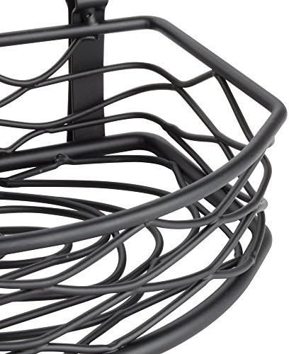 American Metalcraft SRBNB1 Semi-Round Wire Birdnest Condiment Rack Holder, Wrought Iron, Black