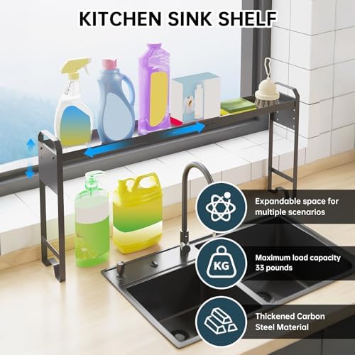 Over The Sink Shelf & Window Plant Shelf, Expandable Kitchen Organization