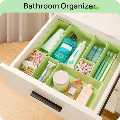 Vtopmart 25 Pack Plastic Drawer Organizers with Anti-slip Rubber Pads