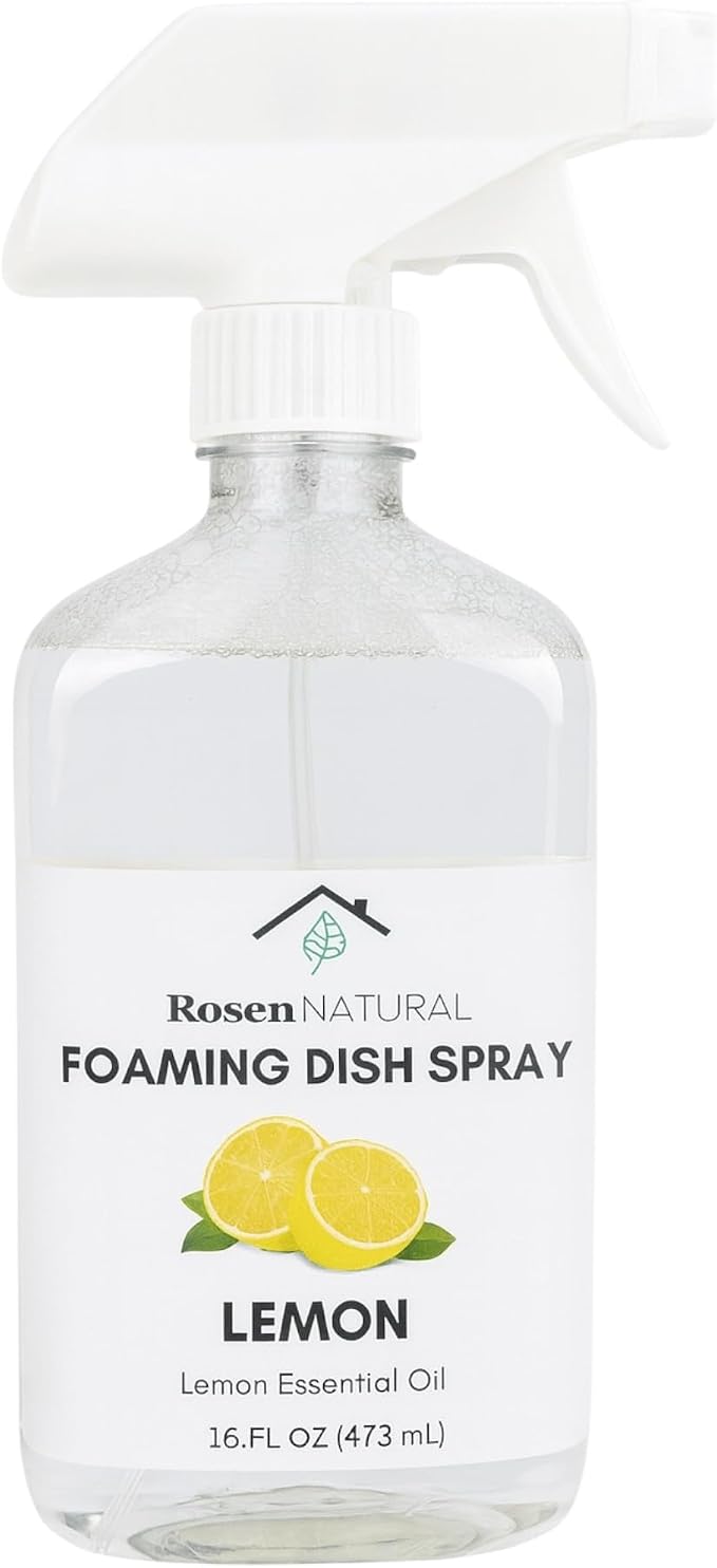 Natural Lemon Foaming Dish Spray, Powerful Foaming Action, 16 fl oz, 5 Scent (Lemon)