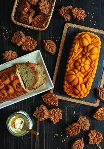 Nordic Ware 93448 Wheat & Pumpkin Cast Loaf Pan, 6 Cup Capacity, Bronze