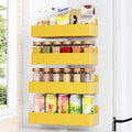 Mystozer Magnetic Spice Rack for Refrigerator Yellow, 4 Pack