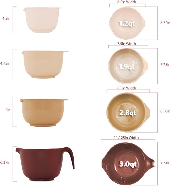 Glad Mixing Bowls with Pour Spout, Dishwasher Safe Kitchen Cooking and Baking - Image 5
