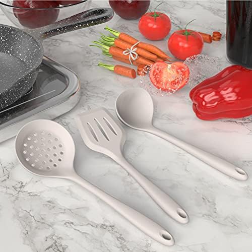 AOTHOD Silicone Cooking Utensils Set - 446°F Heat Resistant Kitchen Utensils,Turner Tongs,Spatula,Spoon,Brush,Whisk,Kitchen Utensil Gadgets Tools Set for Nonstick Cookware,Dishwasher Safe (BPA Free)