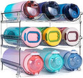 spospo Water Bottle Organizer for Cabinet 3 Pack Water Bottle Holder