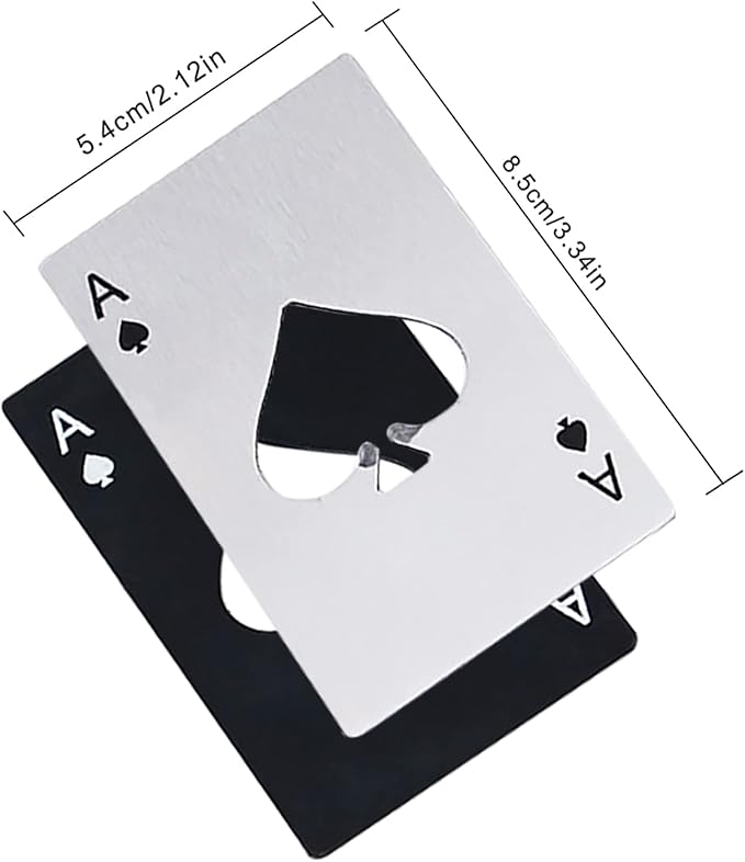 Ace Of Spades Bottle Opener Credit Card Size Pocker Cap Opener Portable - Image 2