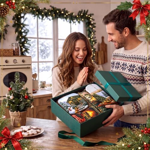 Silifine 12 Pcs Christmas Oven Mitts Pot Holders Kitchen Towels Sets