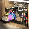 Sevenblue 3-Pack 2-Tier L-Shaped Under Sink Organizers with Sliding Drawers