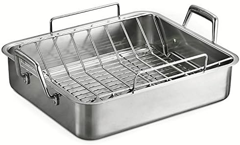 Tramontina 16.5-Inch Stainless Steel Deep Roasting Pan with Rack
