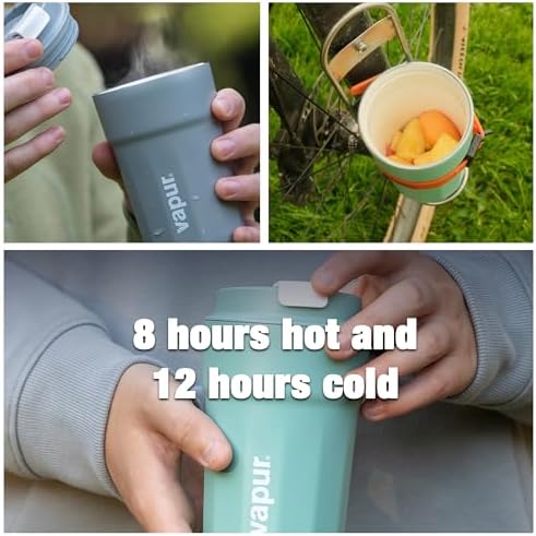 Vapur All Purpose Reusable Insulated Tumbler Cup with Flip Top Lid, Perfect for Morning Coffee and Ice Cold Drinks, Ideal for Travel and Fits in Most Cup Holders, 12 Ounce, Graphite Grey, Pack of 1