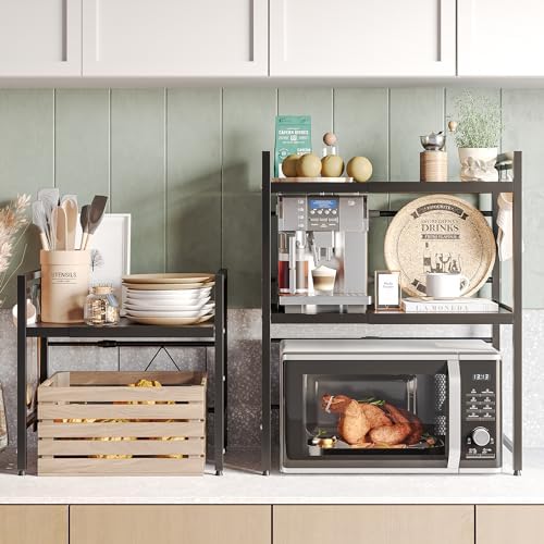 NETEL 2 Tier Expandable Microwave Stand countertop,Microwave Oven Rack