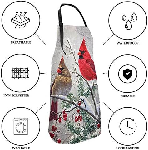 Giwawa Apron Unisex Resistant 33 x 28 inches with 2 Pockets Cooking Kitchen Aprons Suitable for BBQ Grill Drawing Haircut