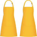 Jubatus 2 Pack Bib Aprons with 2 Pockets Cooking Chef Kitchen Apron by Jubatus