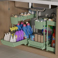 Sevenblue 3-Pack 2-Tier L-Shaped Under Sink Organizers with Sliding Drawers