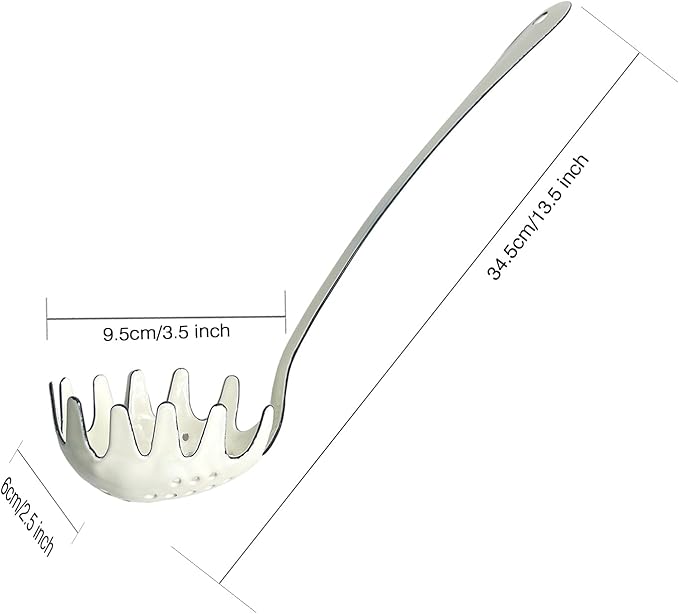 13.5Inch Pasta Spoon, Spaghetti Fork - Image 2