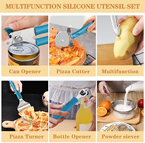 Silicone Kitchen Utensils Set, Umite Chef 43 pcs Cooking Utensils for Nonstick Cookware, Kitchen Tools-Silicone Utensil for Cooking Kitchen Set for Home Kitchen Accessories Set