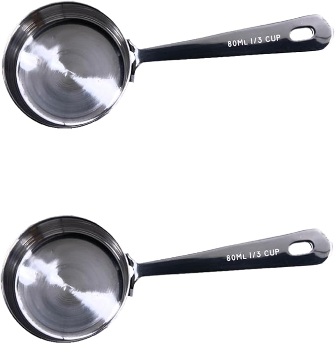 Honey Bear Kitchen 1/3 Cup 80 ml Leave-in Measuring Scoop Cups, Polished - Image 3