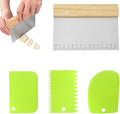 4 PCS Bench Scraper, Scraper Food Tool, Dough Scraper and Pastry Cutter by MocareHeath